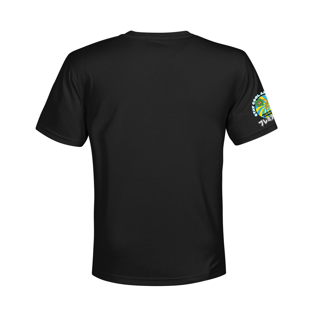 PRETTYCOOLSTRANGER®️ presents "LET HAPPINESS BLOOM!" T-Shirt (BLACK)